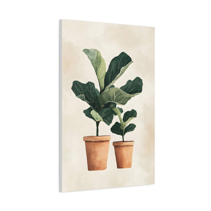 Botanical Wall Art Print, Fiddle Leaf Fig Canvas