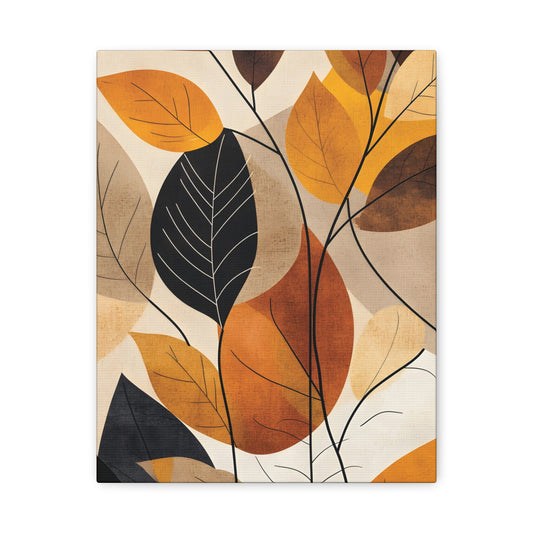Autumn Leaves Canvas Wall Art — Matte Stretched Nature Print