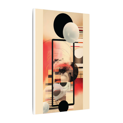 Neo-Deco Abstract Canvas Art: Retro-Futuristic Collage