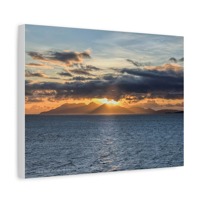 Isle of Rum Sunset Canvas Print – By Photographer Fergus King | Scottish Island Seascape Wall Art