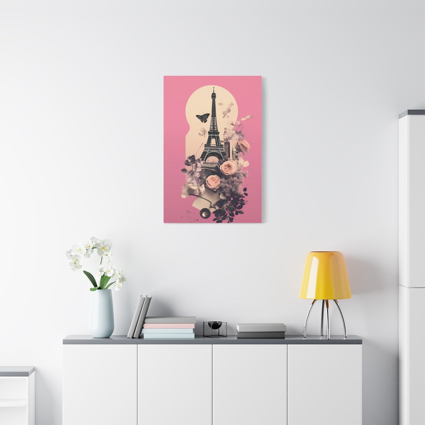 Parisian Floral Wall Art Canvas, Home Decor
