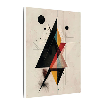 Deconstructed Geometry Canvas Art: Abstract Tension in Black and Gold