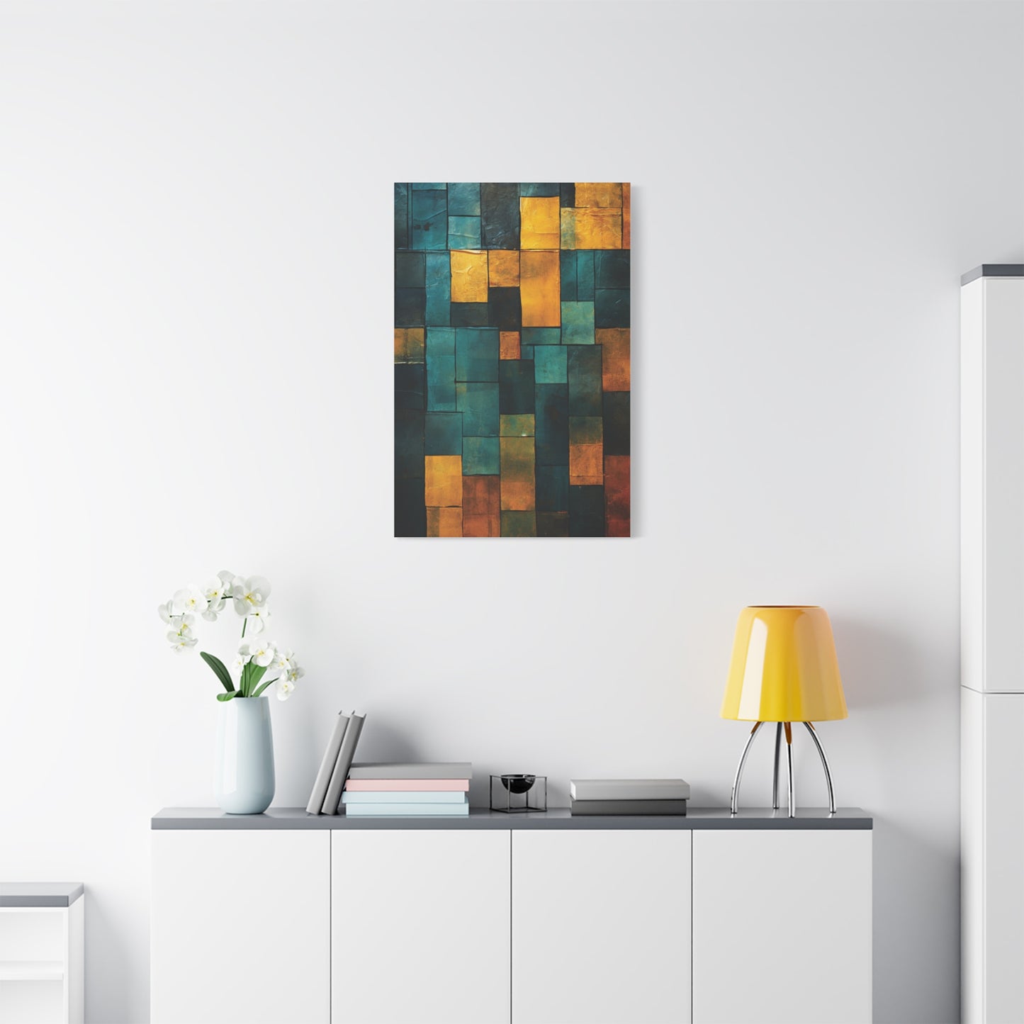 Colorful Abstract Canvas Art Print, Modern Home Decor