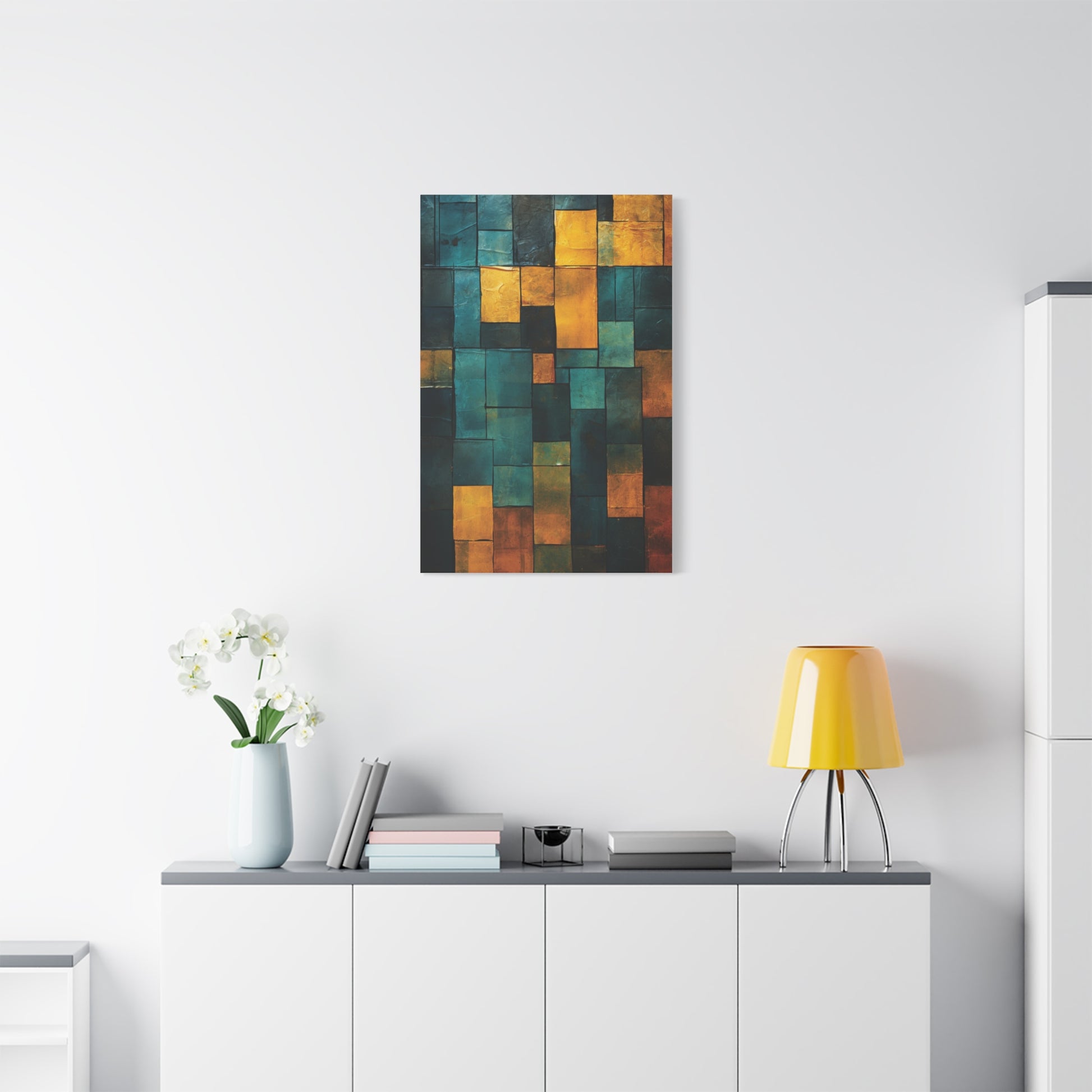 Colorful Abstract Canvas Art Print, Modern Home Decor