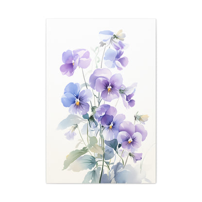 Delicate Spring Floral Art Print, Pastel Flower Wall Decor