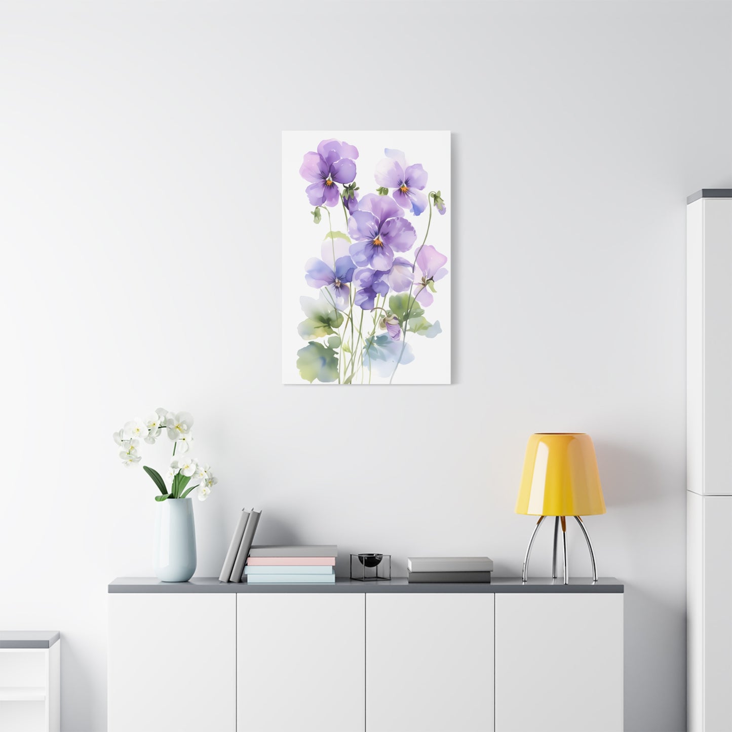 Elegant Pansy Flower Art Print, Home Decor