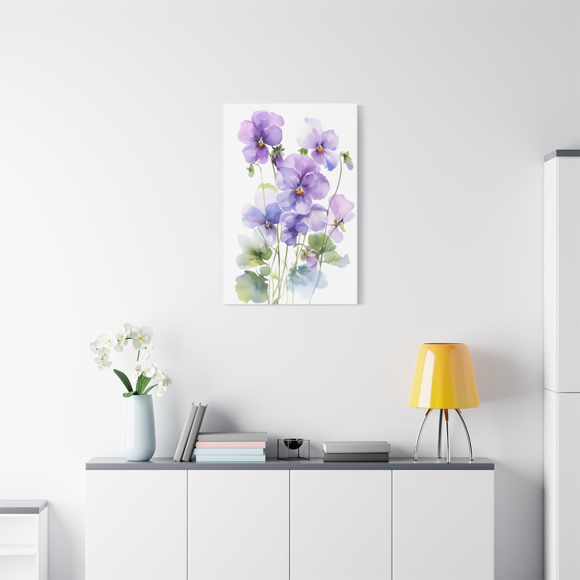 Elegant Pansy Flower Art Print, Home Decor