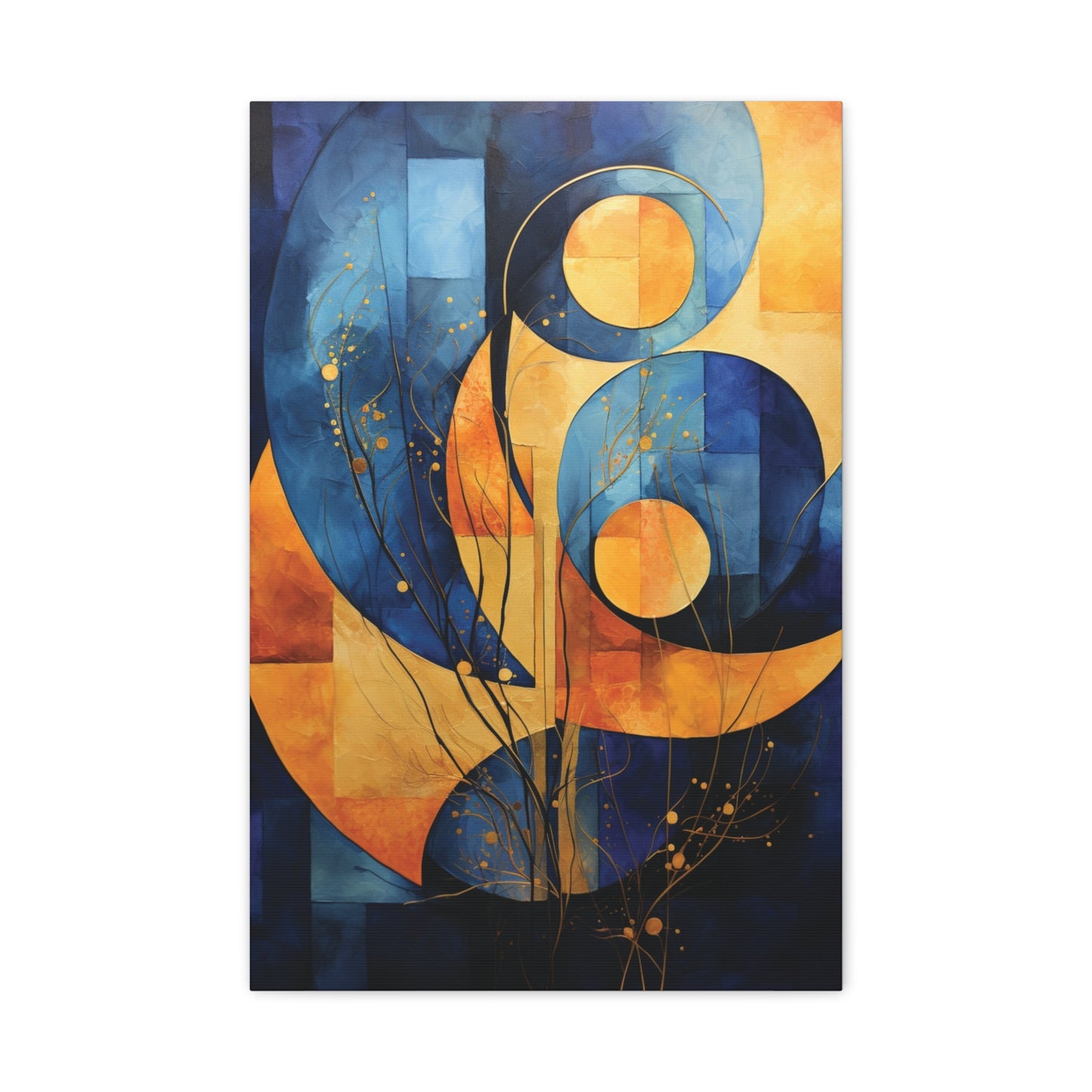 Abstract Geometric Canvas Art, Modern Wall Decor,