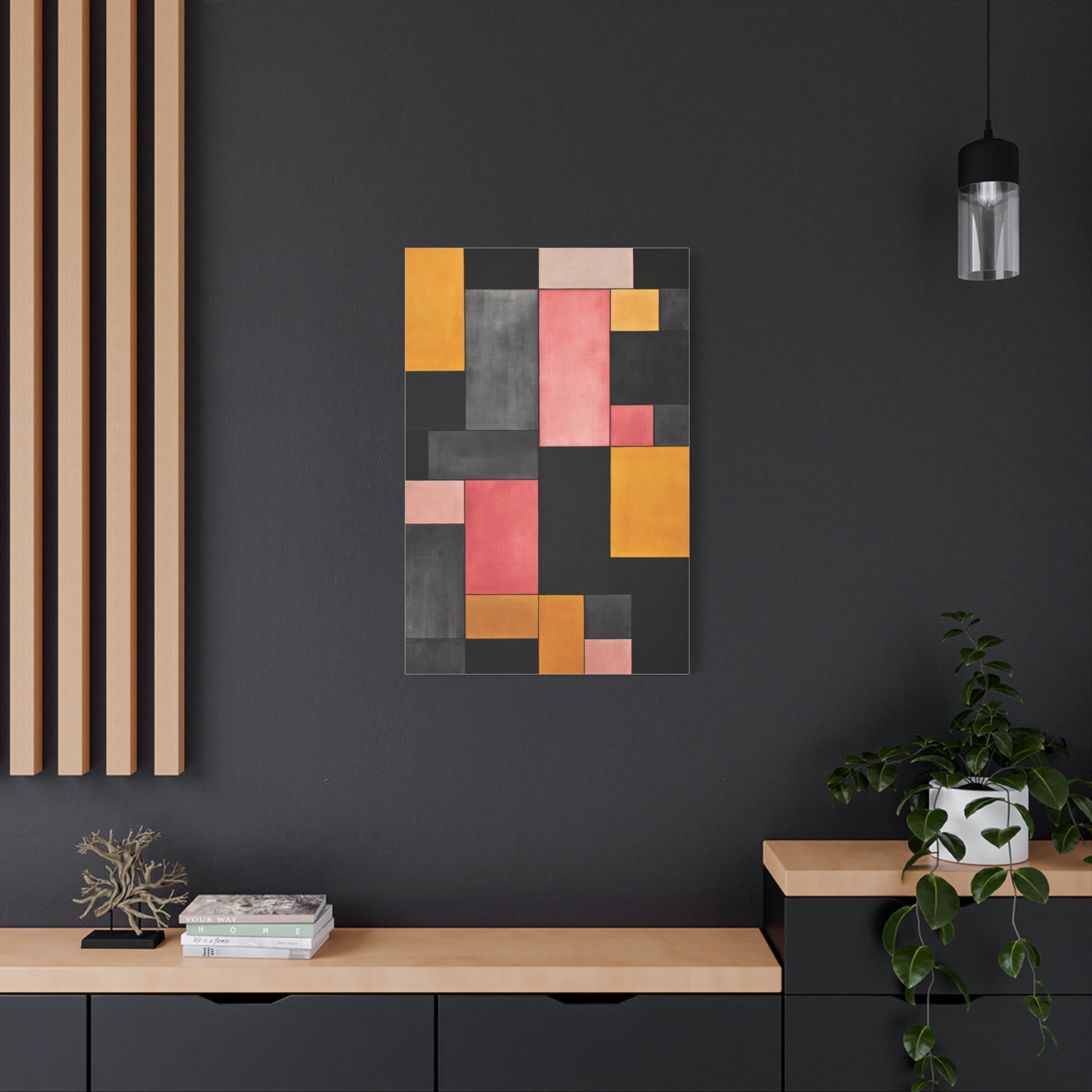 Modern Wall Art Print - Geometric Canvas Decor