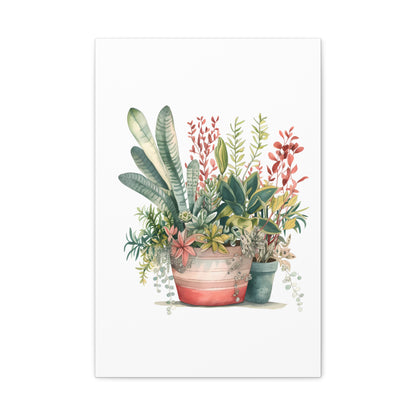 Blooming Botanicals — Watercolor Potted Plant Wall Art