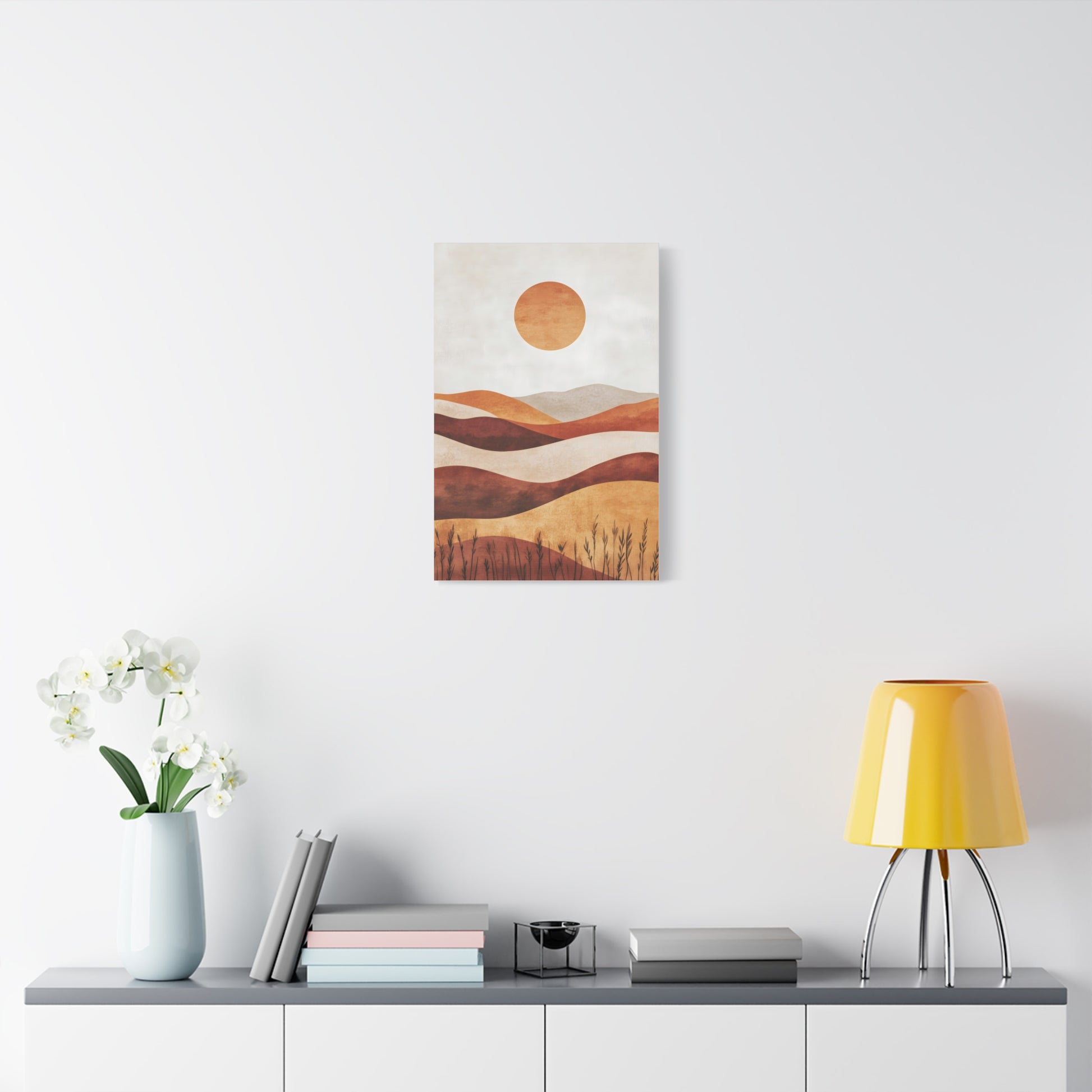 Boho Landscape Canvas Wall Art, Modern Home Decor
