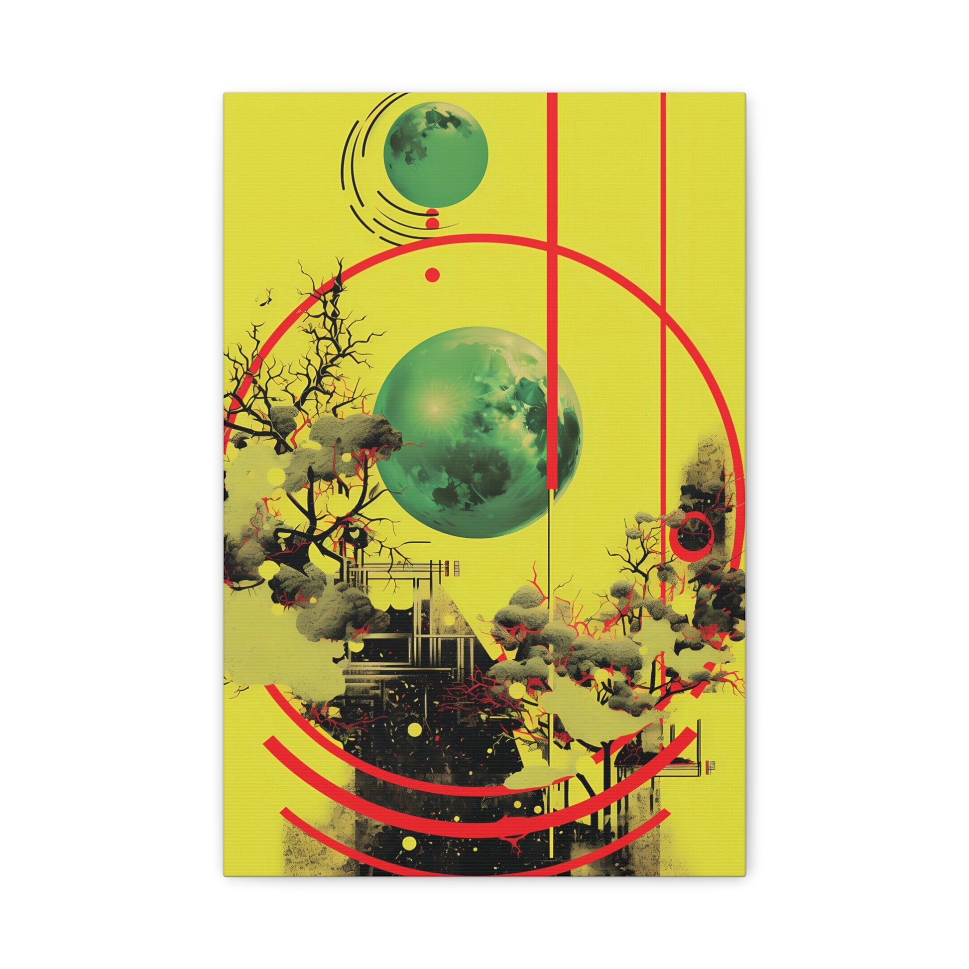 Abstract Wall Art Print, Colorful Canvas Decor