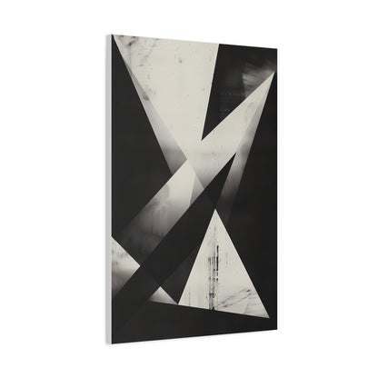 Fractured Silence — Monochrome Geometric Abstract