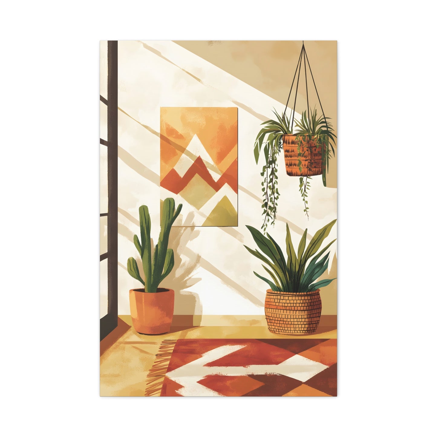 Warm Modern Boho Home Decor Illustration