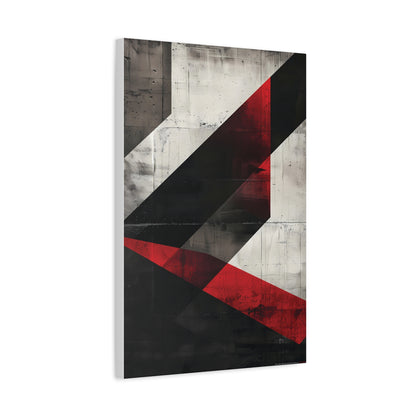Urban Angles — Modern Black & Red Print