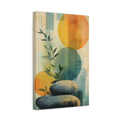 Zen Stone Abstract Matte Canvas Print — Stretched Wall Art