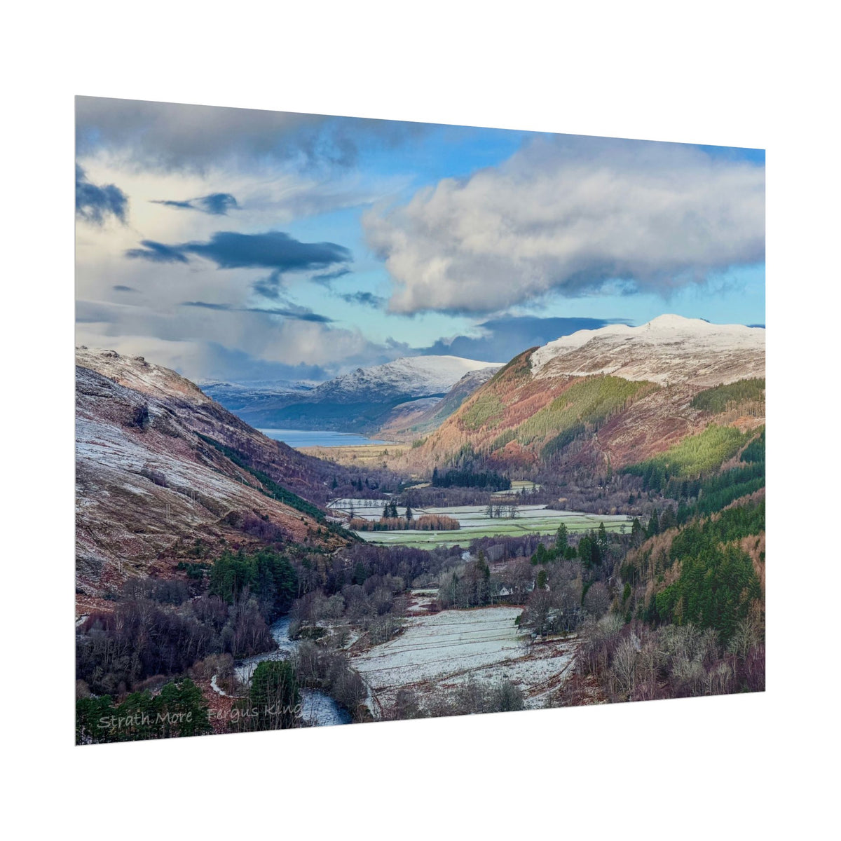 Strath More in Winter Fine Art Print by Photographer Fergus King