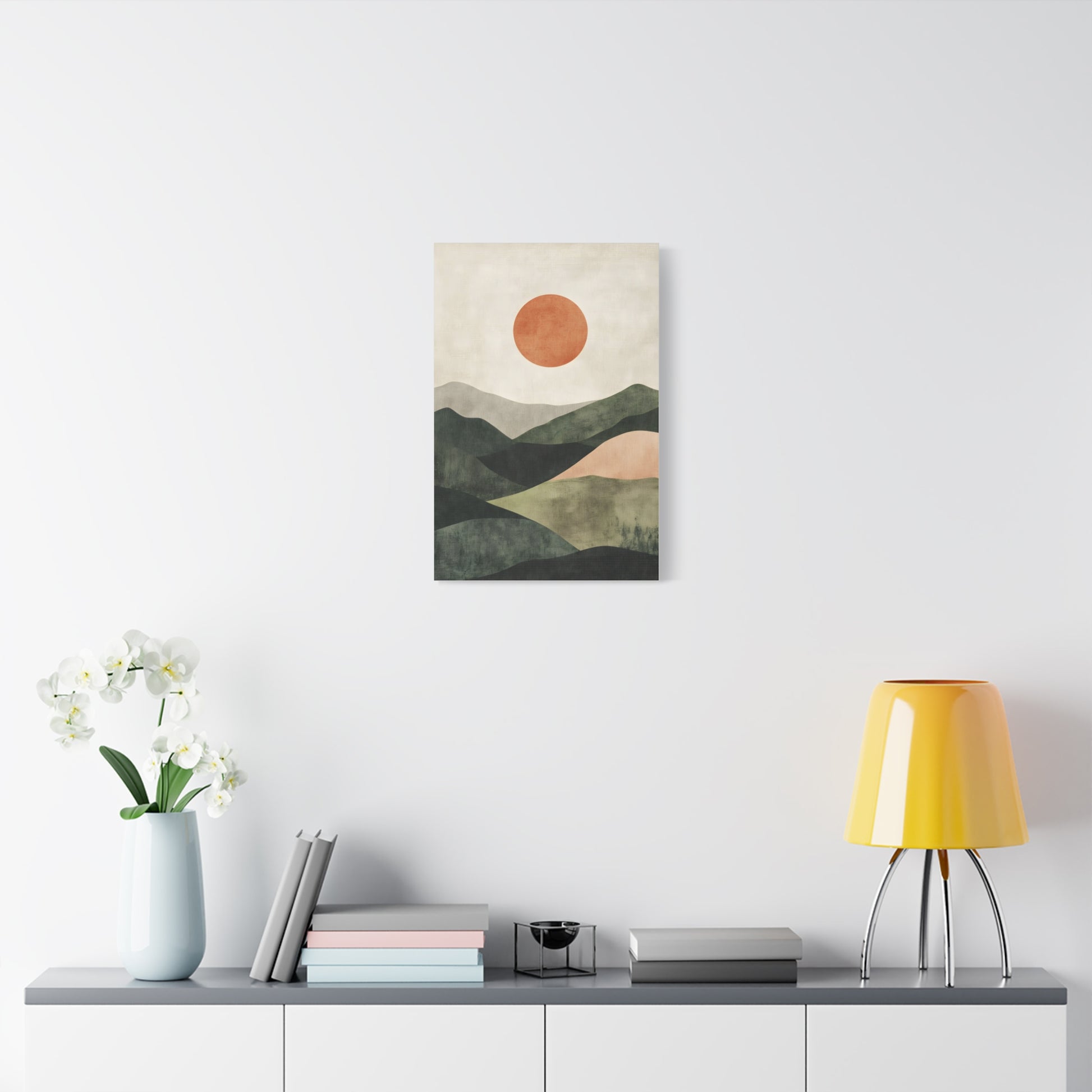 Boho Sun Over Green Hills Print