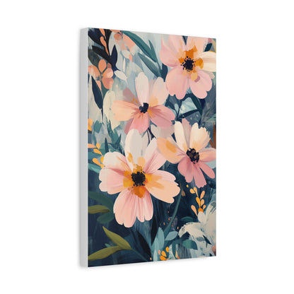 Floral Canvas Art Print, Matte Stretched Wall Decor