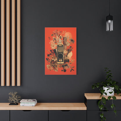 Vibrant Music-Themed Canvas Art, Floral Wall Decor