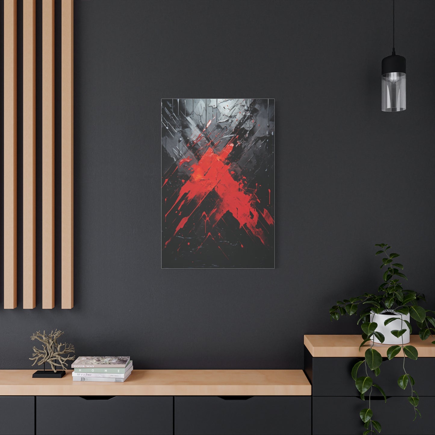 Scarlet Slash— Urban Modern Art Print