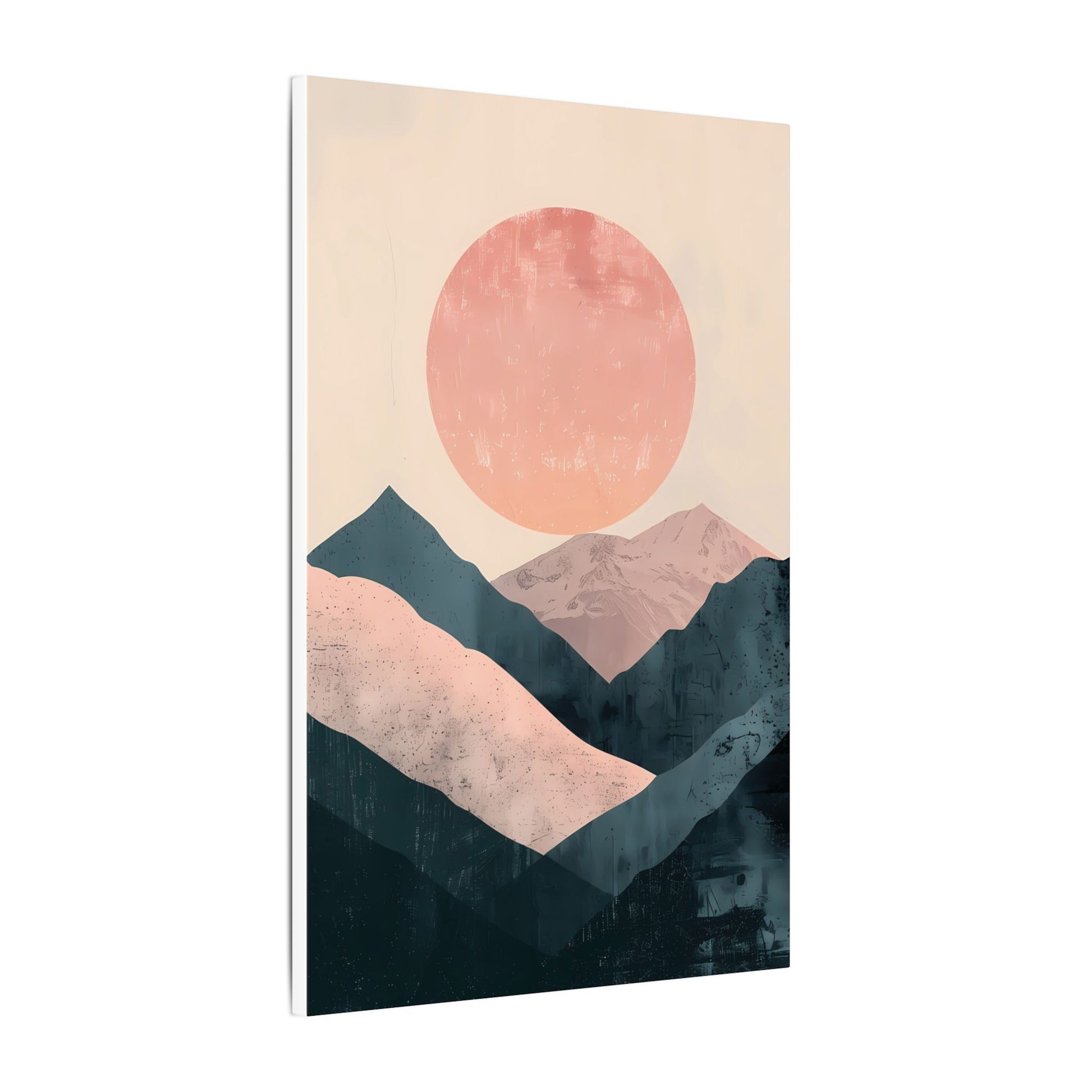 Desert Serenity Canvas Art: Dusty Rose Mountain Sunset