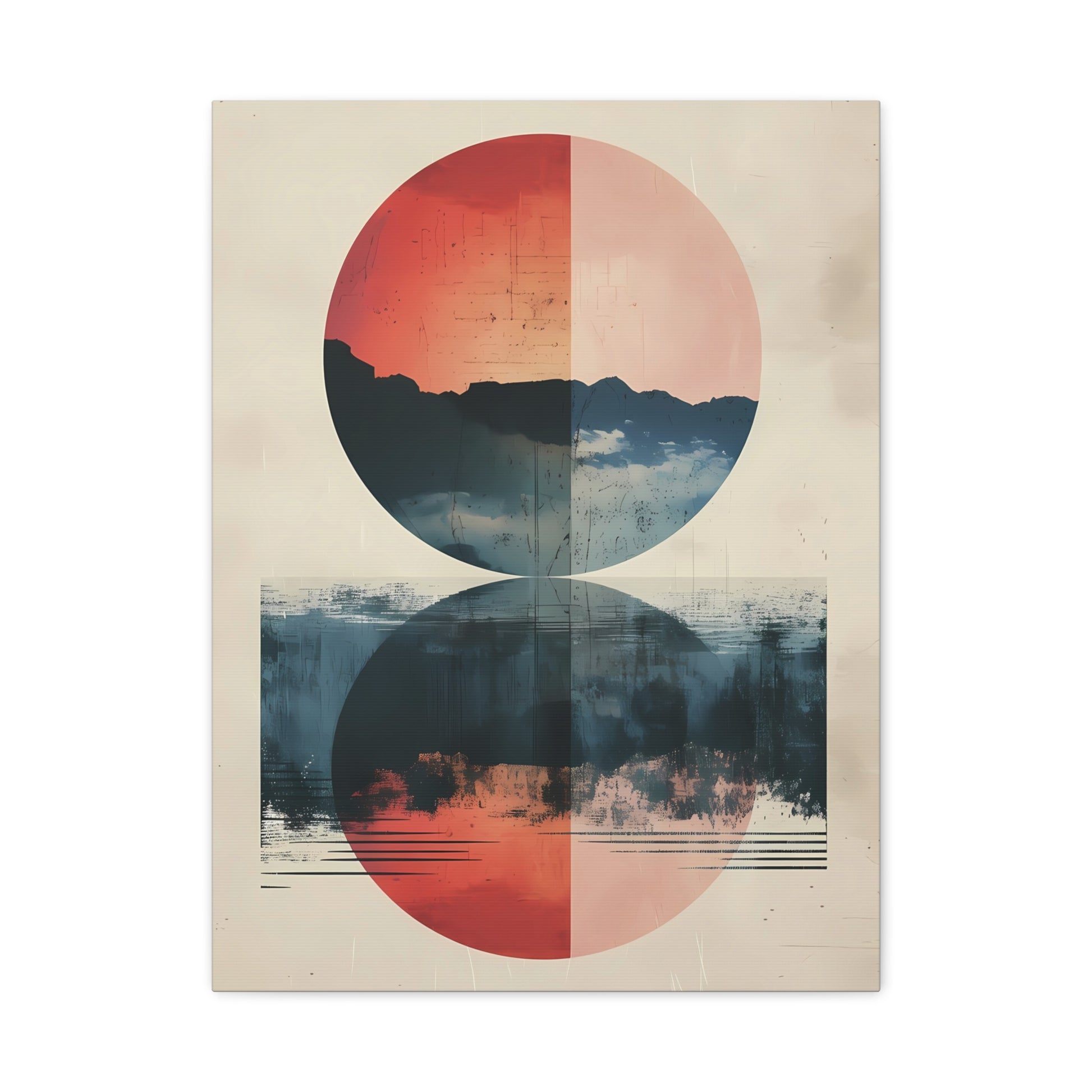 Abstract Sunset Reflection Matte Canvas Wall Art