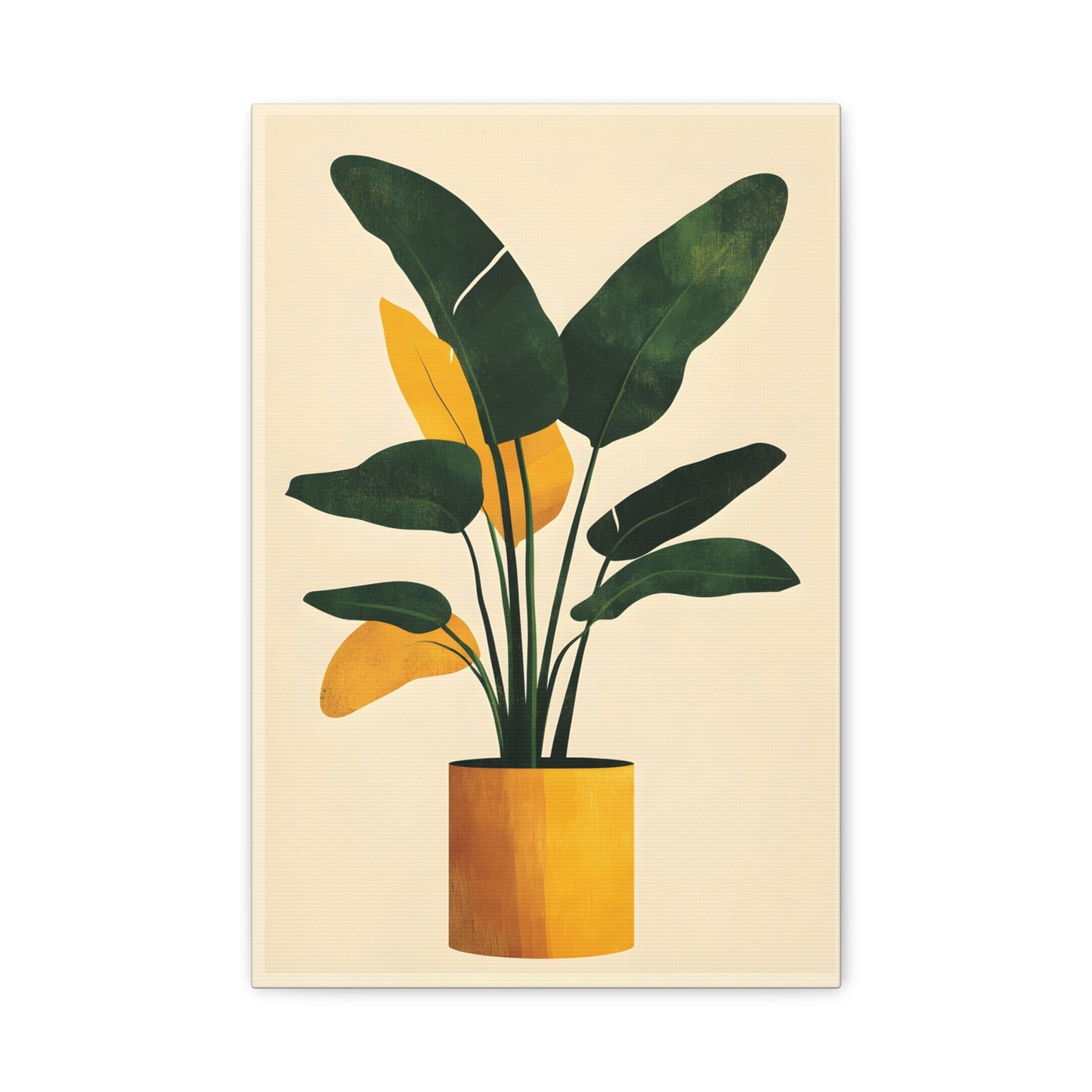 Stylish Matte Canvas Art, Modern Plant Wall Decor