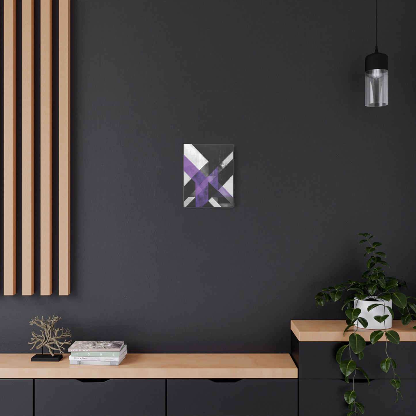 Violet Axis — Abstract Geometric Wall Art
