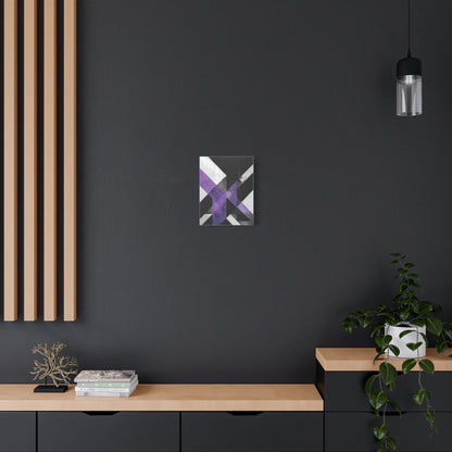 Violet Axis — Abstract Geometric Wall Art