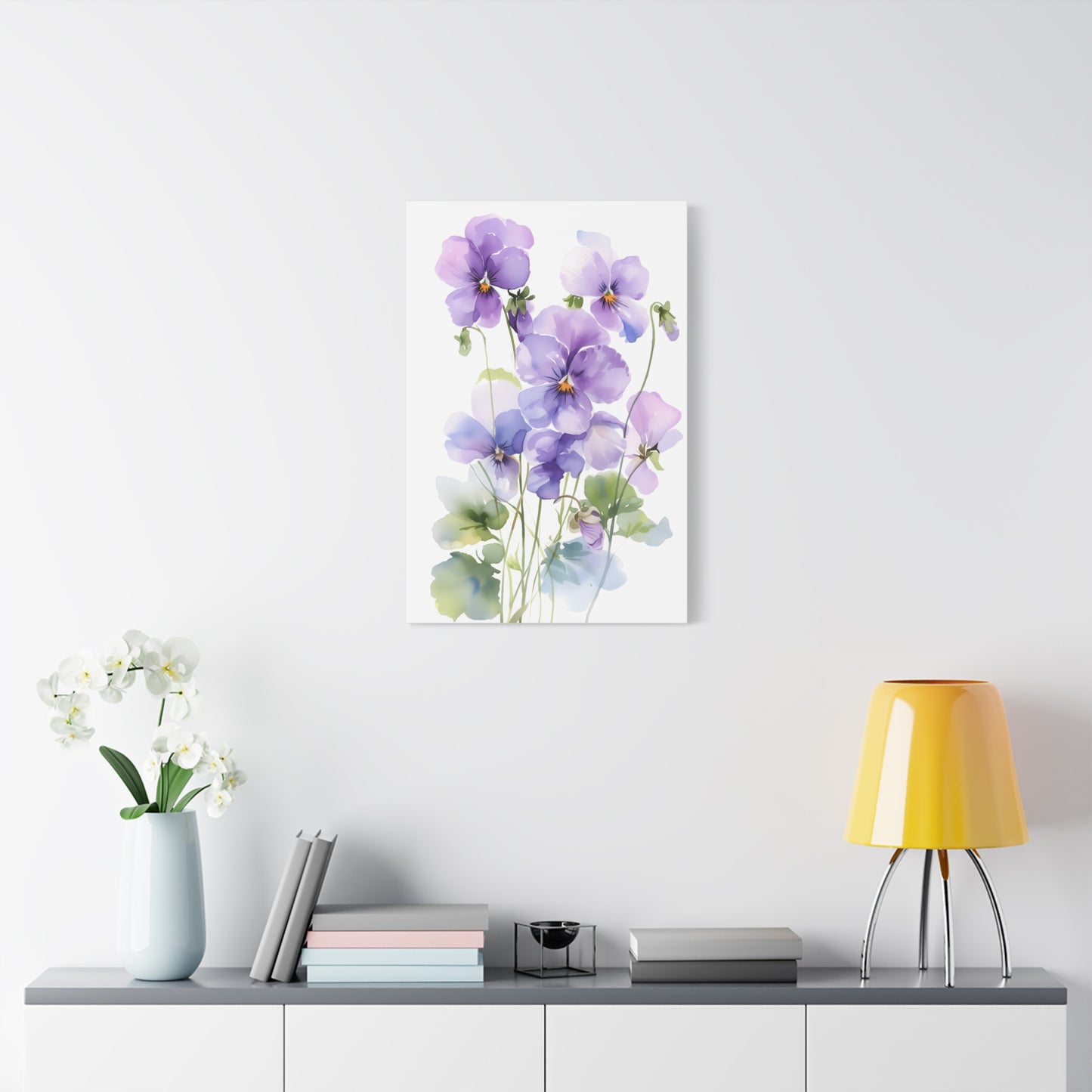 Elegant Pansy Flower Art Print, Home Decor