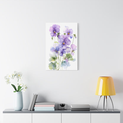 Elegant Pansy Flower Art Print, Home Decor