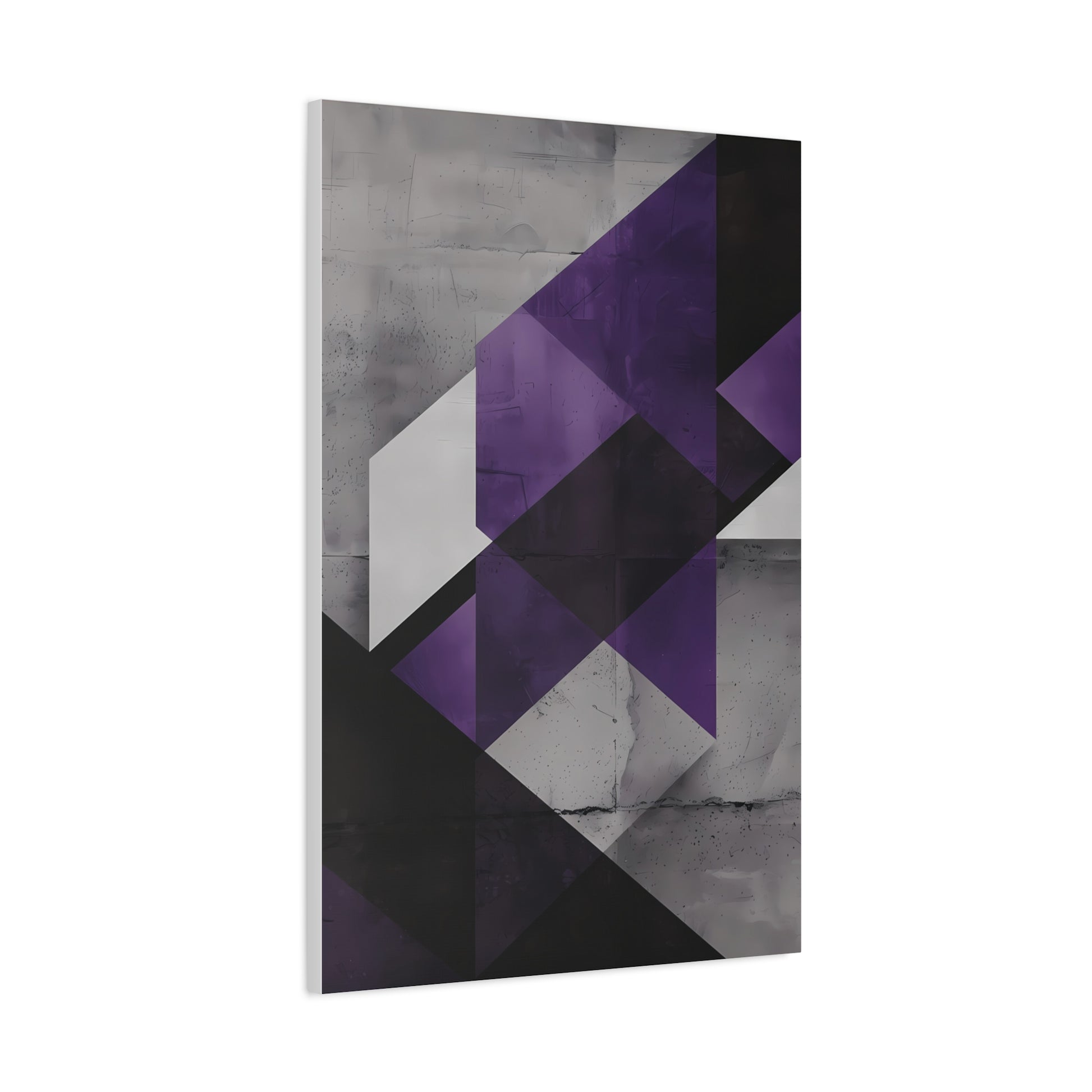 Violet Axis — Abstract Geometric Wall Art