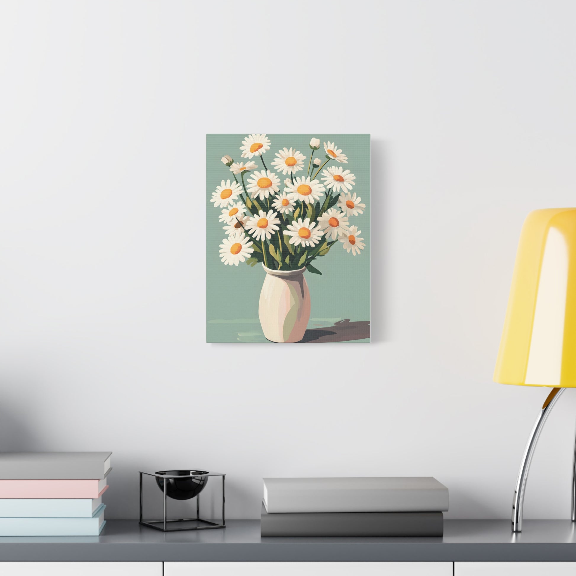 Daisy Bouquet Canvas Wall Art - Matte Stretched