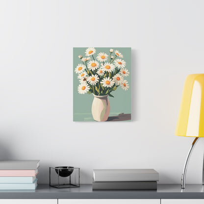 Daisy Bouquet Canvas Wall Art - Matte Stretched