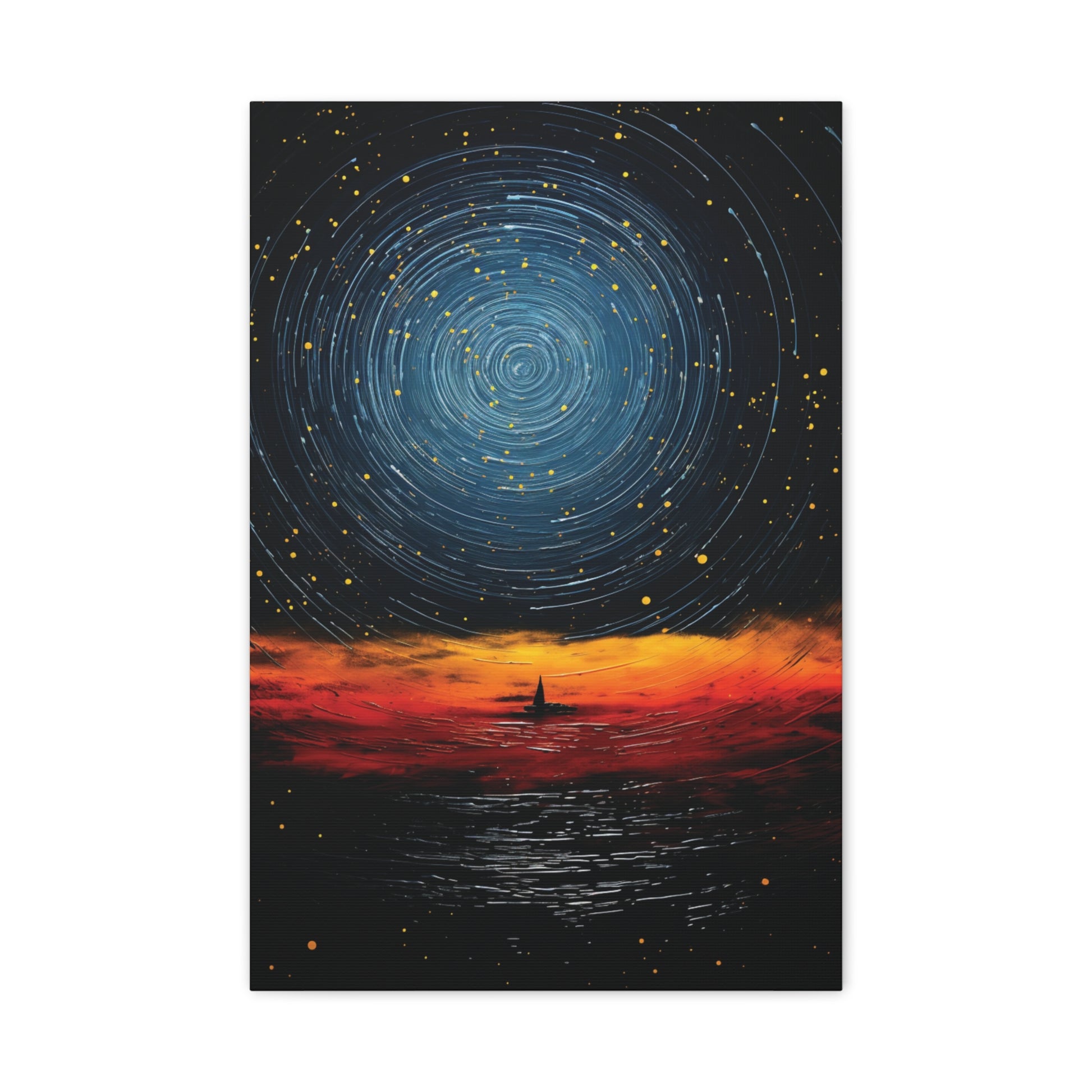 Sailing Through the Stars” — Abstract Night Sky Art