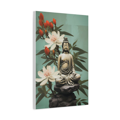 Zen Buddha Canvas Wall Art, Tranquil Meditation Decor