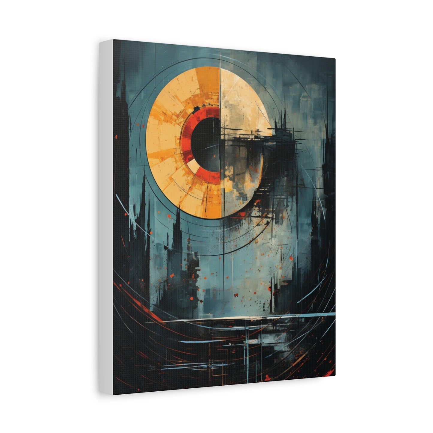 Orbital Echoes” — Cosmic Geometric Poster