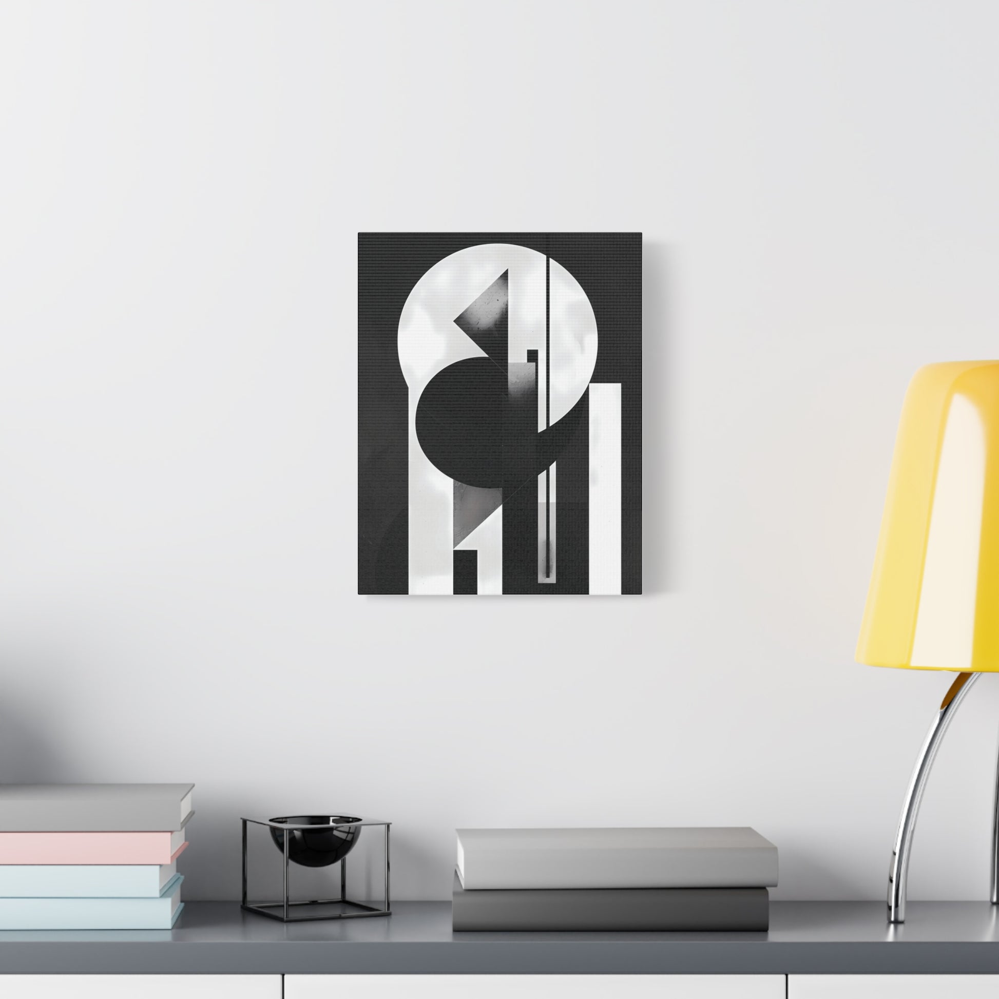 Geometric Symphony — Black & White Modern Poster