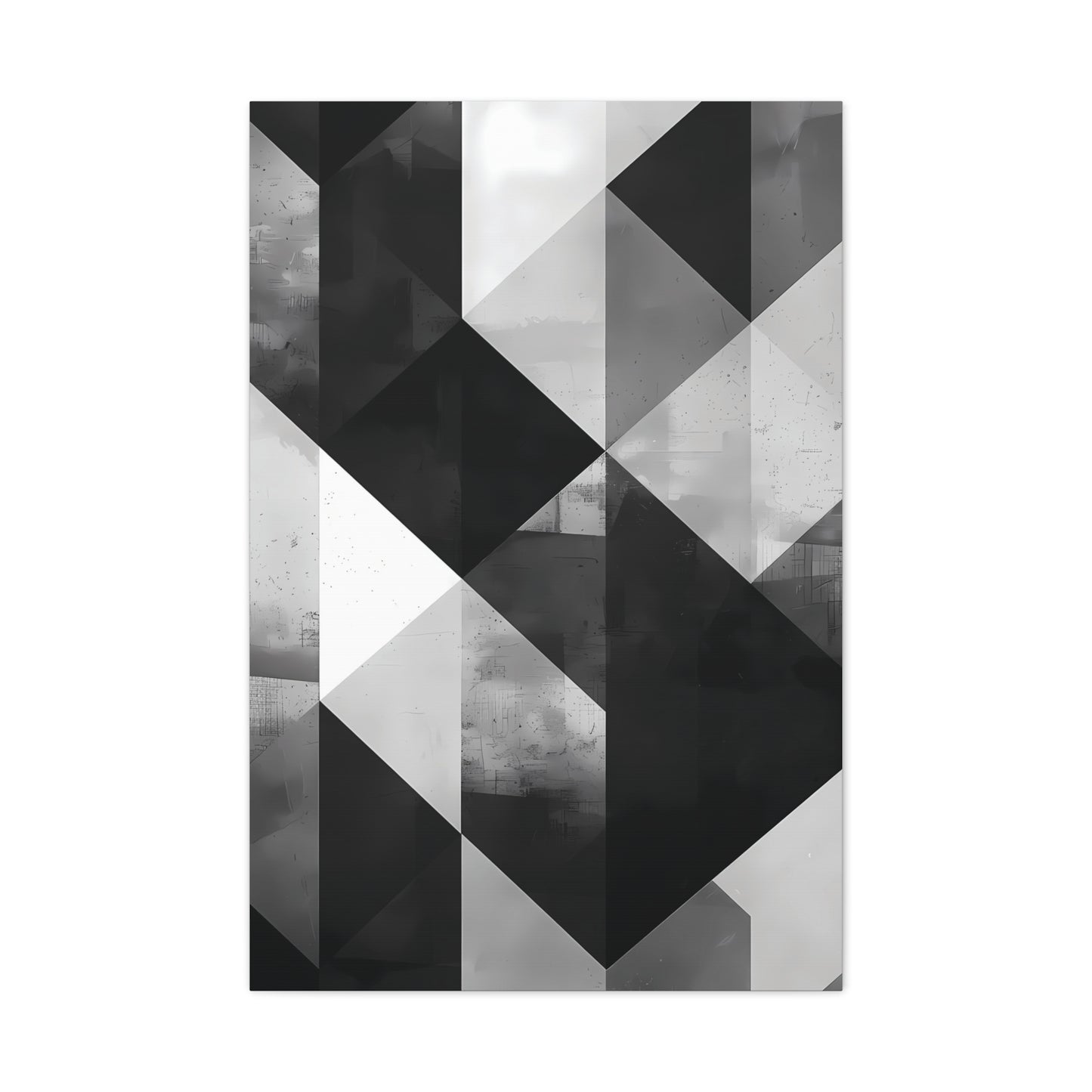 Architectural Balance — Monochrome Abstract Geometric Print