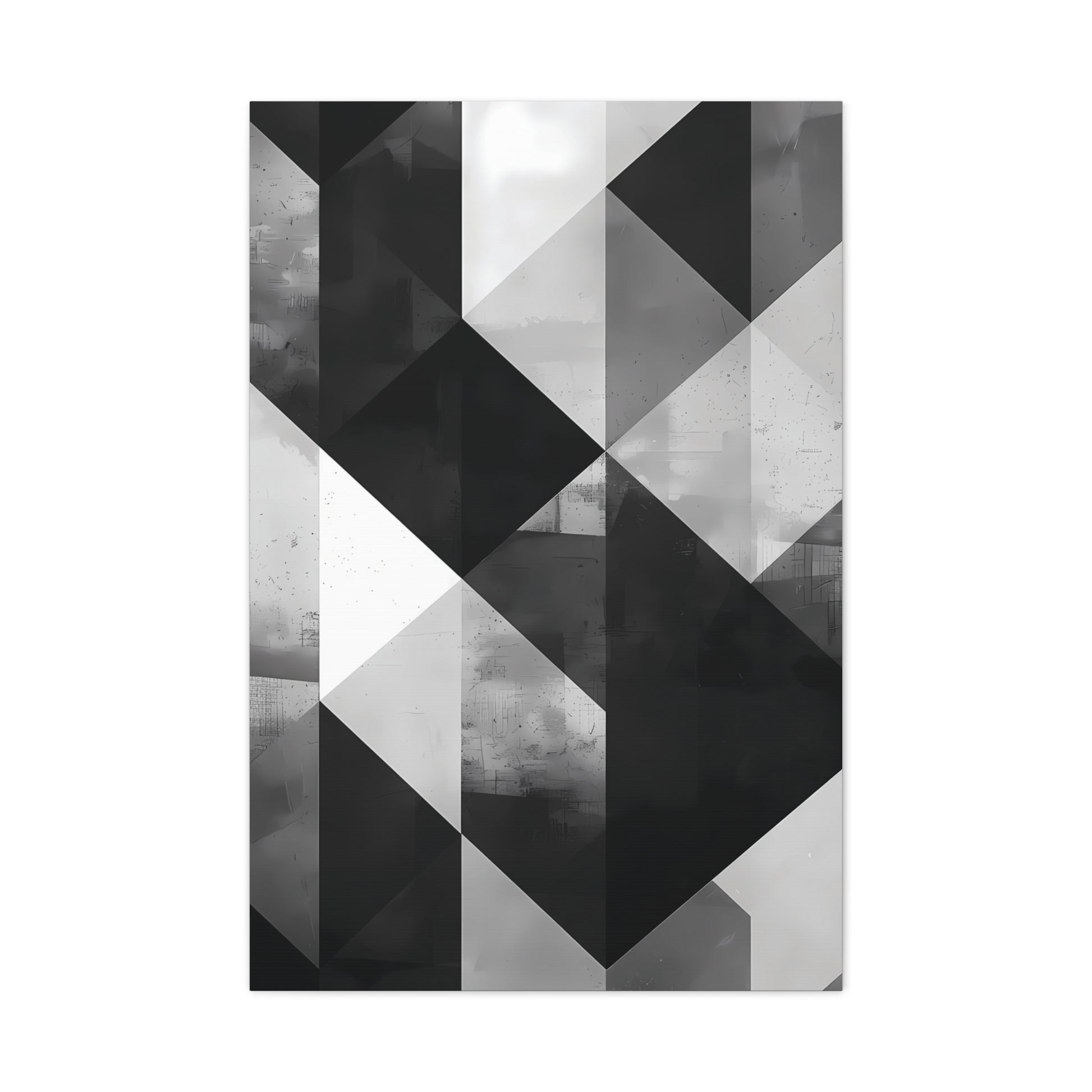 Architectural Balance — Monochrome Abstract Geometric Print