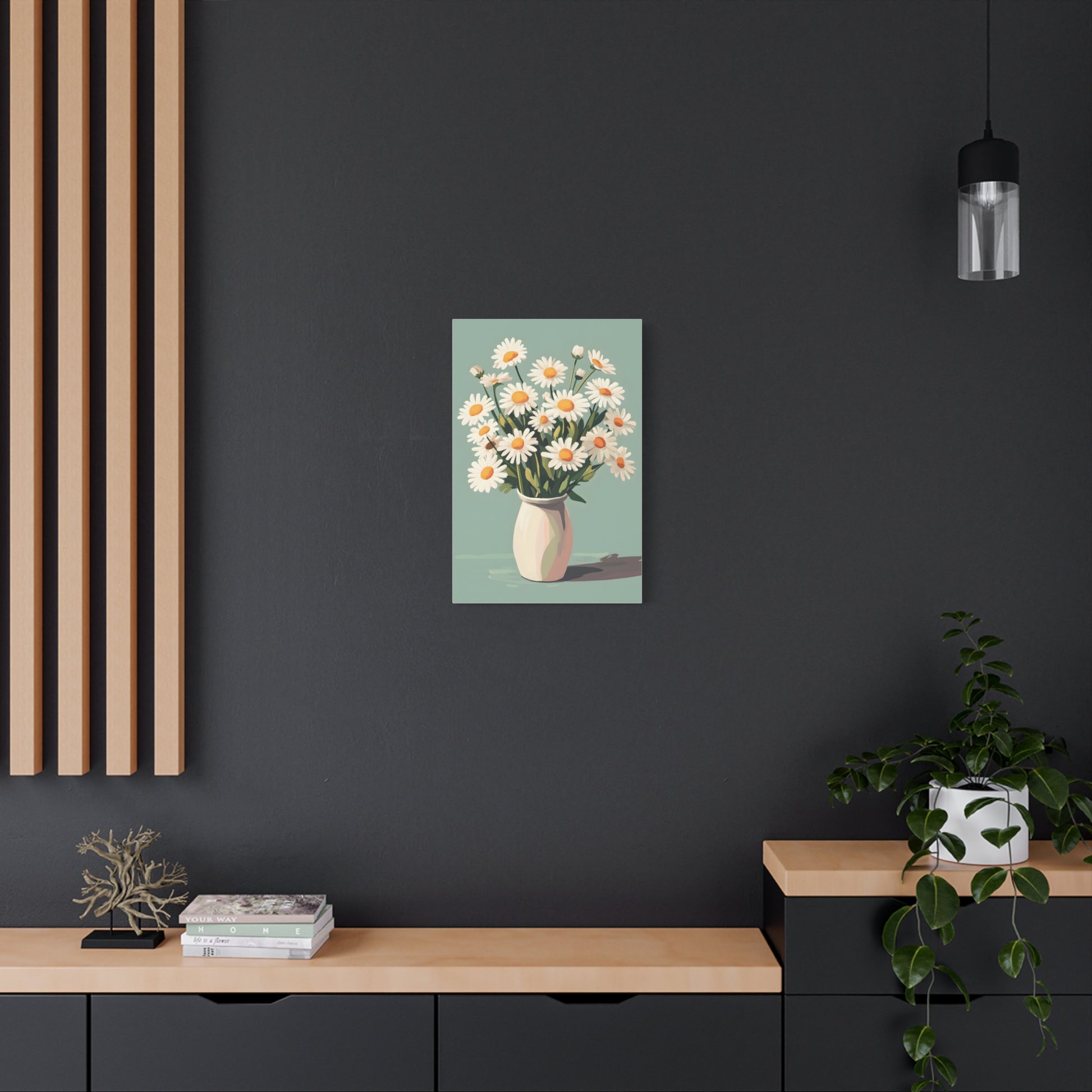Daisy Bouquet Canvas Wall Art - Matte Stretched