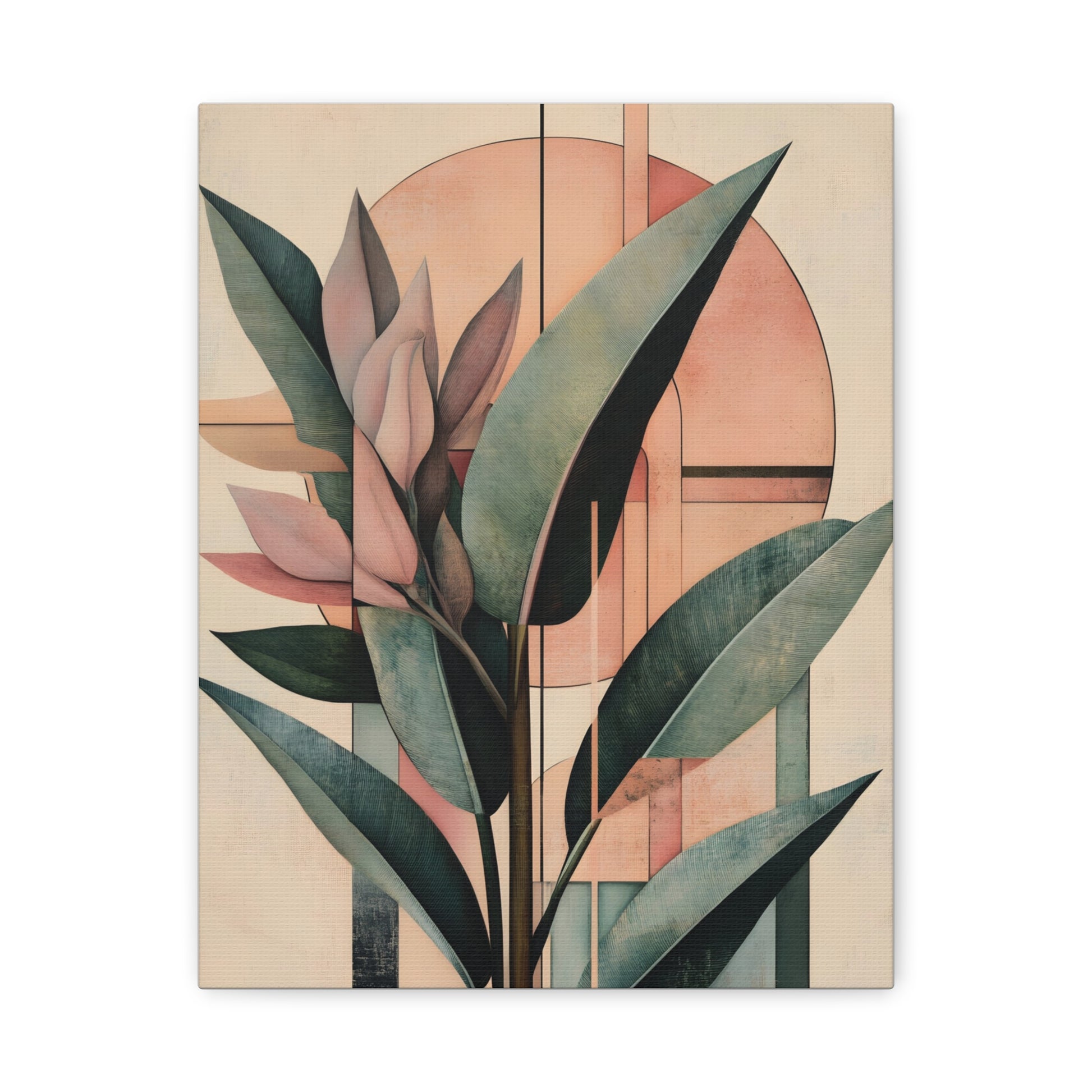 Tropical Leaves and Flowers Abstract Poster