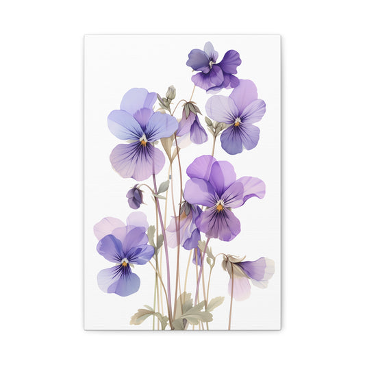 Lavender Whisper — Blue Purple Floral Botanical Print