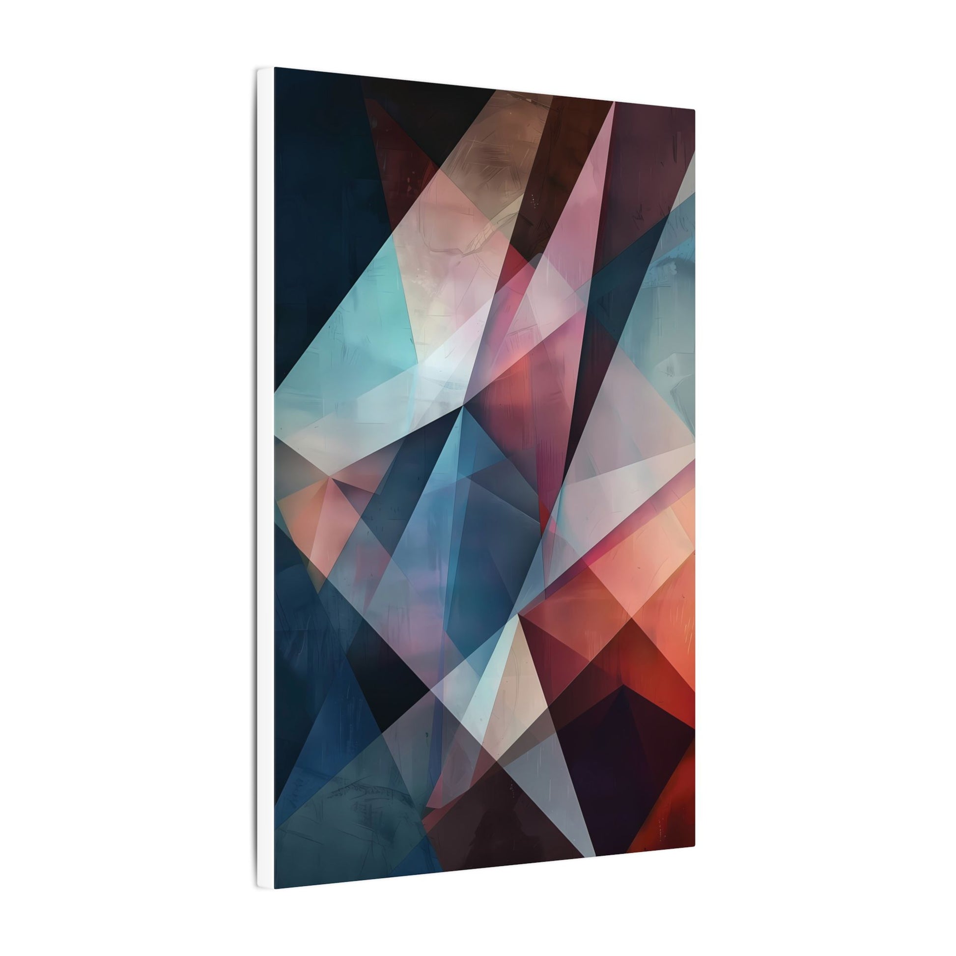 Abstract Shards Canvas Art: Deep Hues and Prismatic Depth