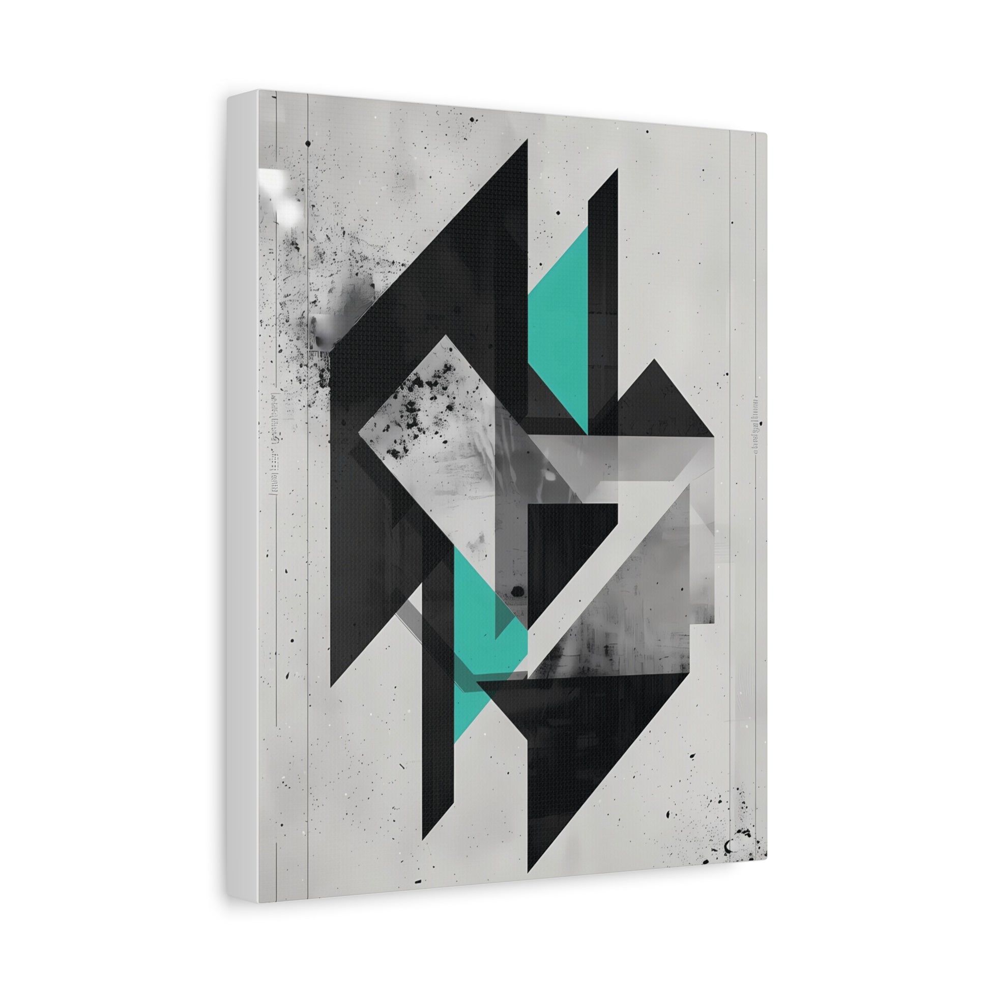 Teal Structure — Modern Abstract Geometric Wall Art