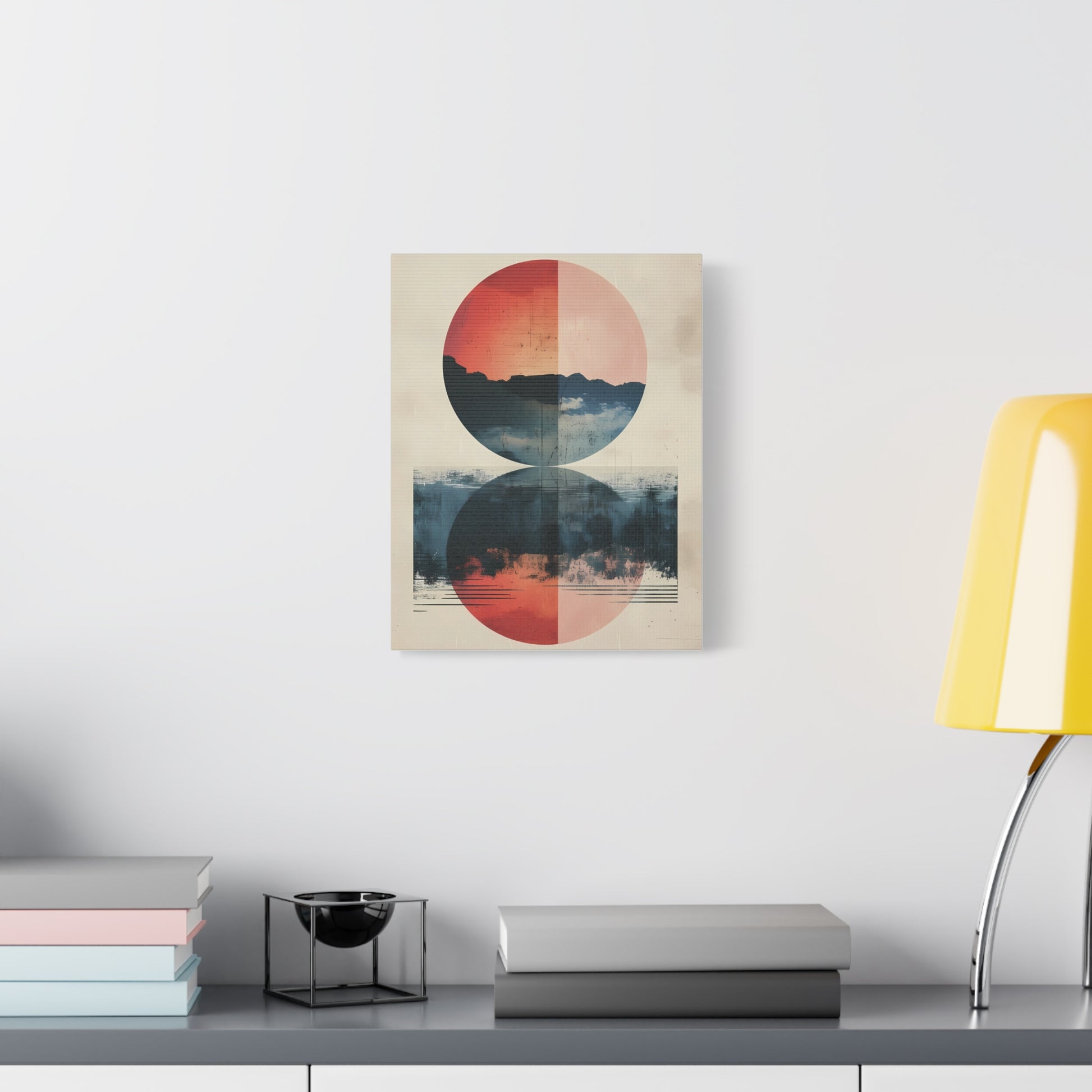 Abstract Sunset Reflection Matte Canvas Wall Art