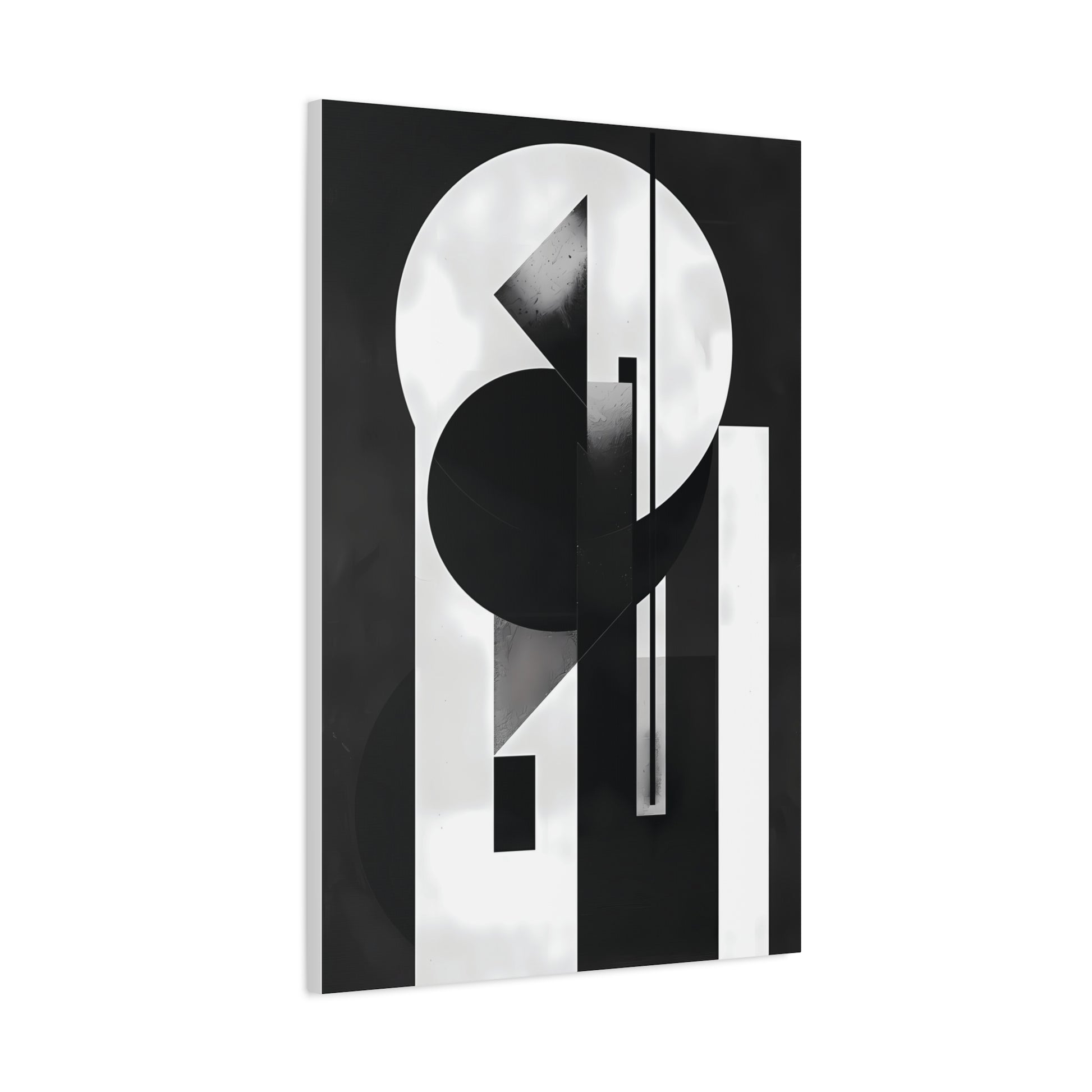 Geometric Symphony — Black & White Modern Poster