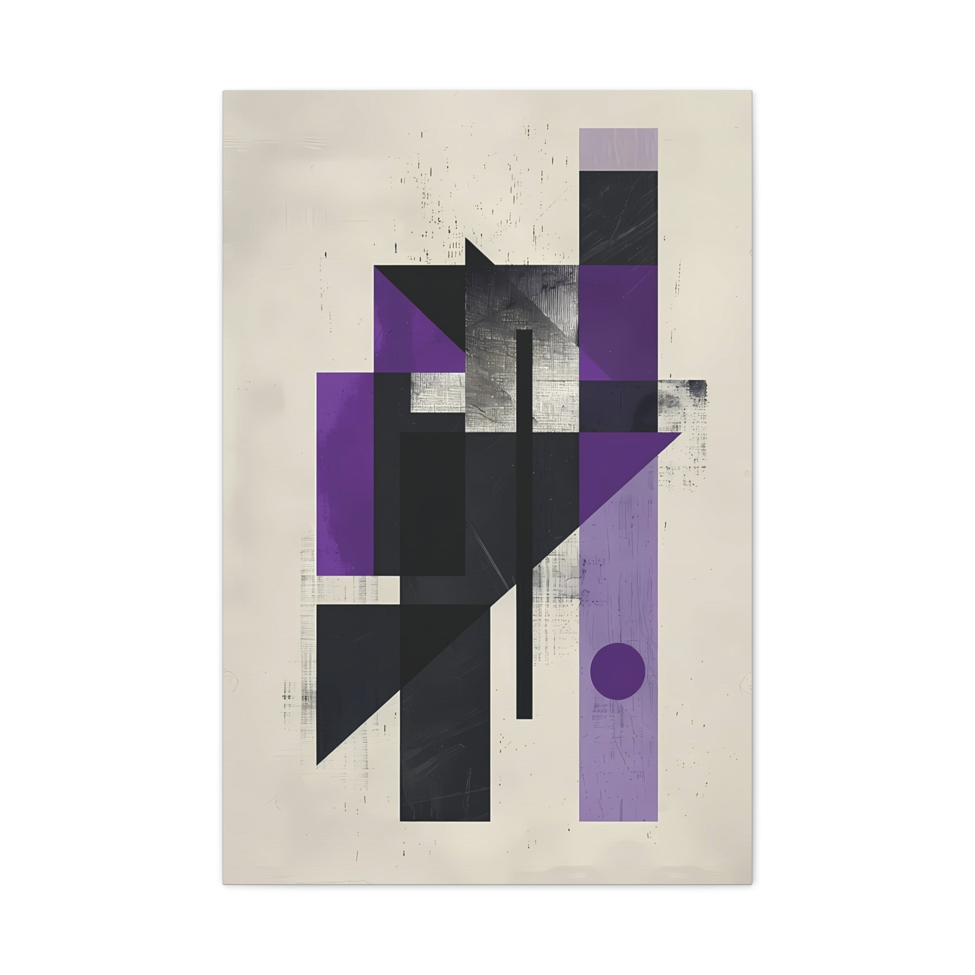 Structured Silence — Geometric Abstract Wall Art