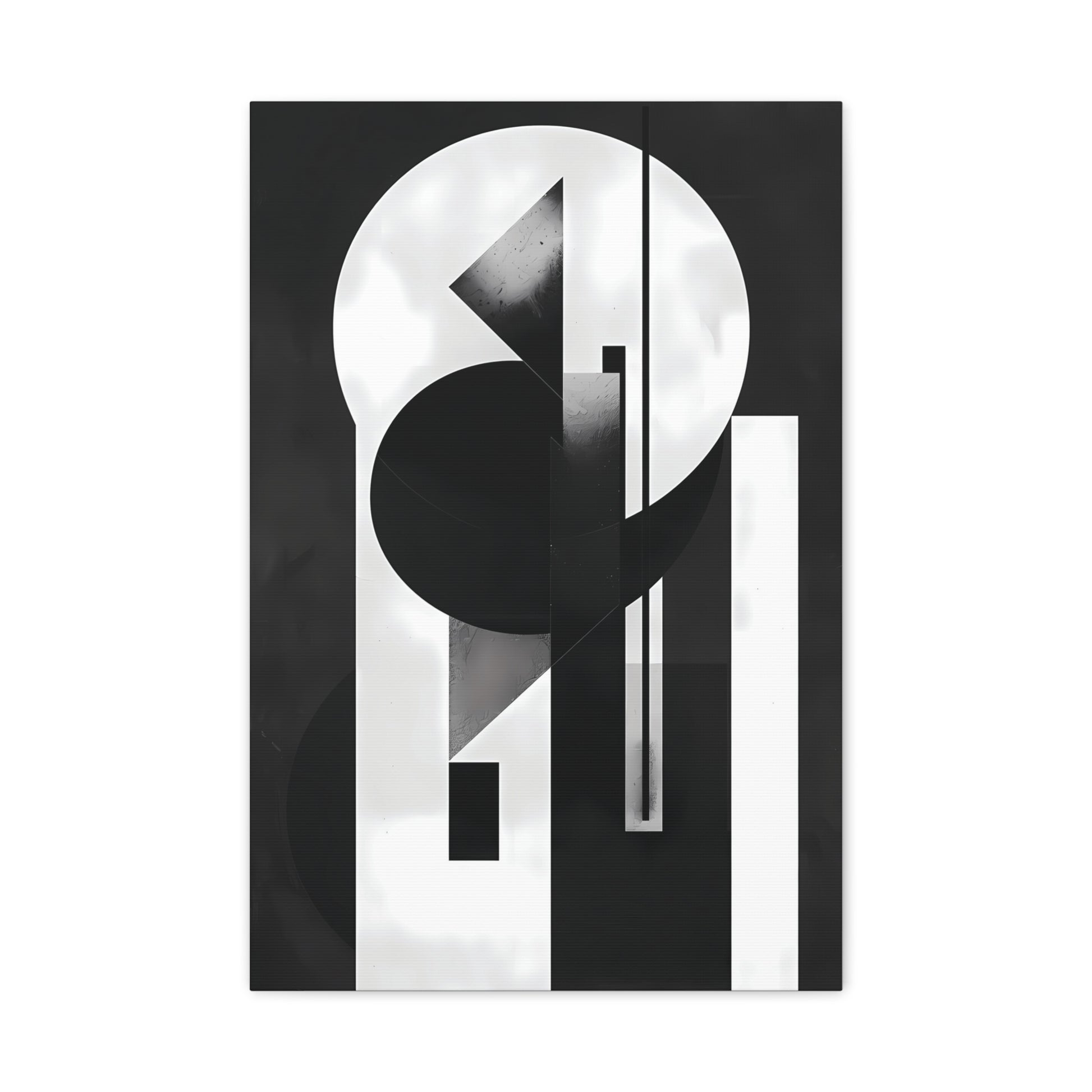 Geometric Symphony — Black & White Modern Poster